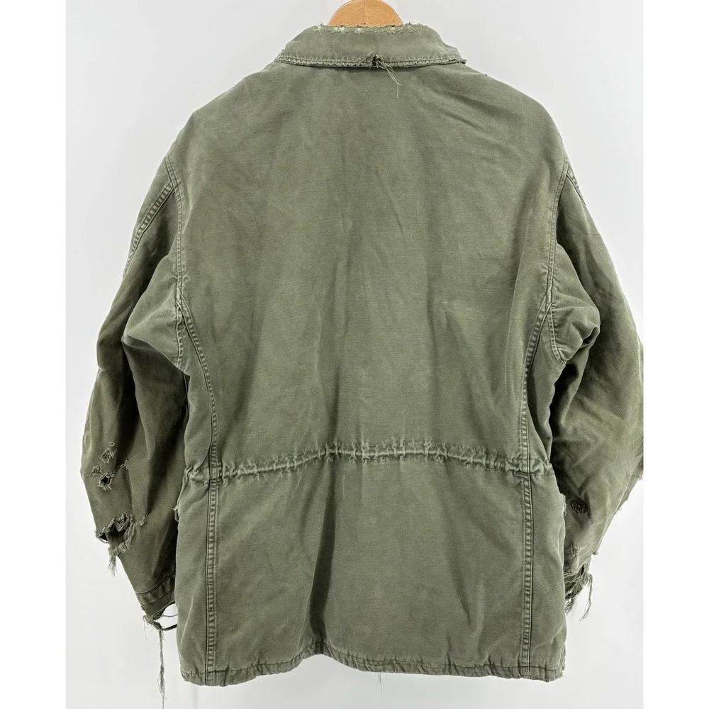 US Army M-65 Field Jacket Size Small USA Vintage Coat M65 Distressed Vietnam Era